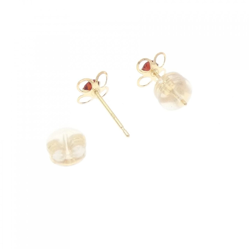 K18YG Bông tai hoa Garnet - Hàng hiệu Chính hãng 873898