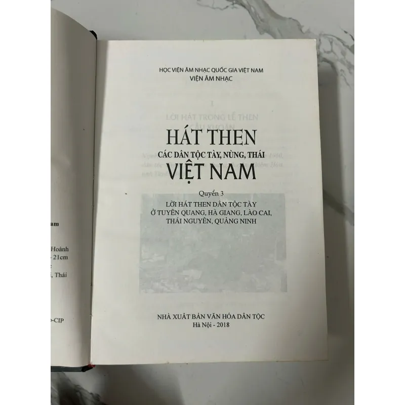 Hát Then các dân tộc Tày, Nùng, Thái Việt Nam (Quyển 3) - Viện Âm nhạc 991608
