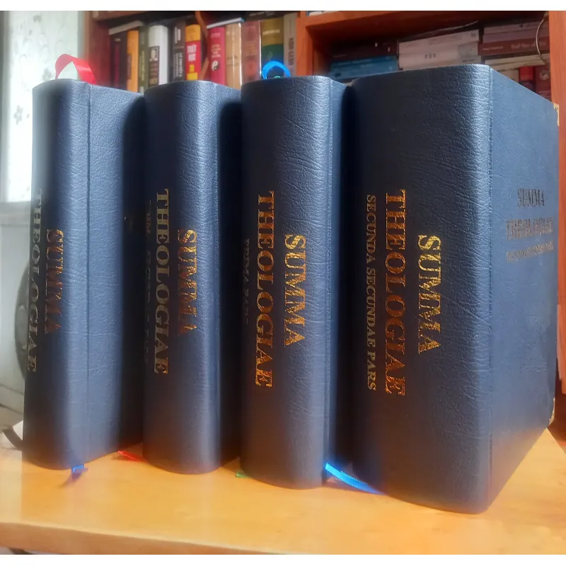 Tổng luận thần học thánh TOMA AQUINO ( Bộ 4 cuốn bìa da , 4 tiếng  Anh–Việt–Latinh–Pháp ) 931664