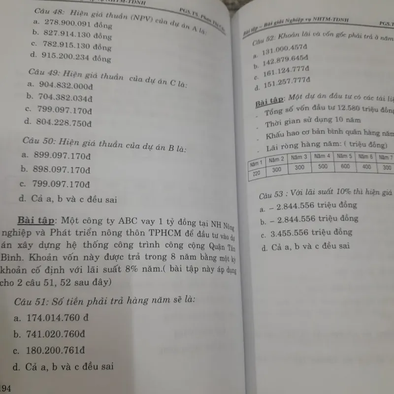 Bài tâp-Bài giải Nghiệp vụ Ngân hàng Thương mại Tín dụng. Chủ biên Phó GS TS Phan Thị Cúc. 675443
