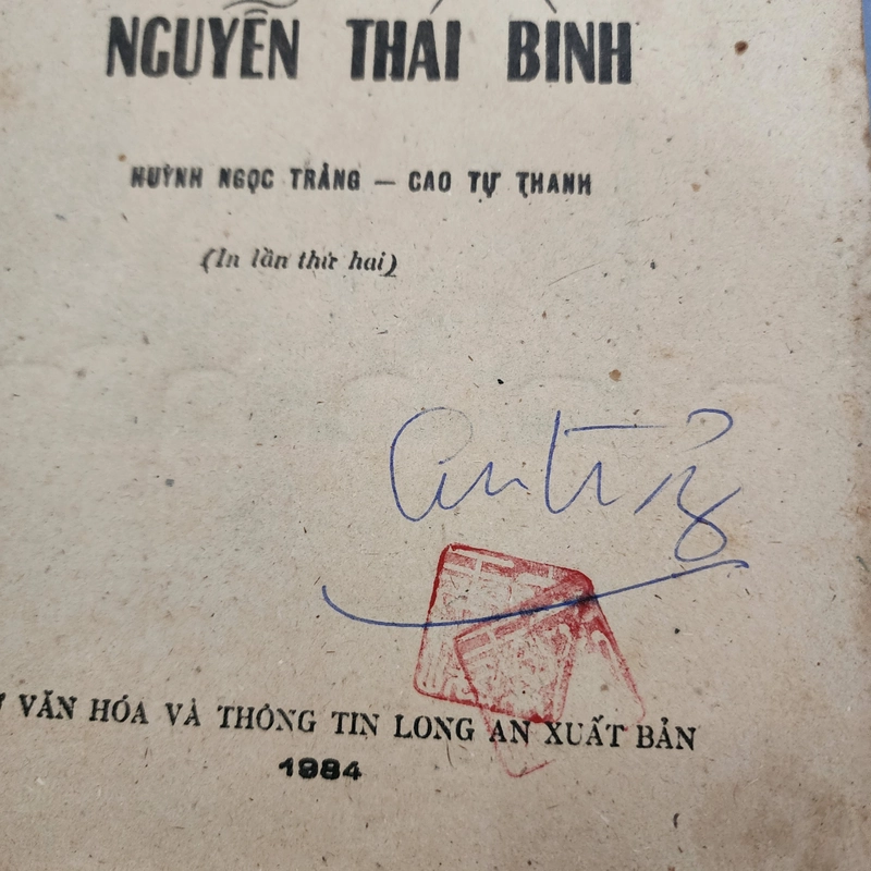 Sưu tập Nguyễn Thái Bình | chữ ký tác giả Huỳnh Ngọc Trảng 525639