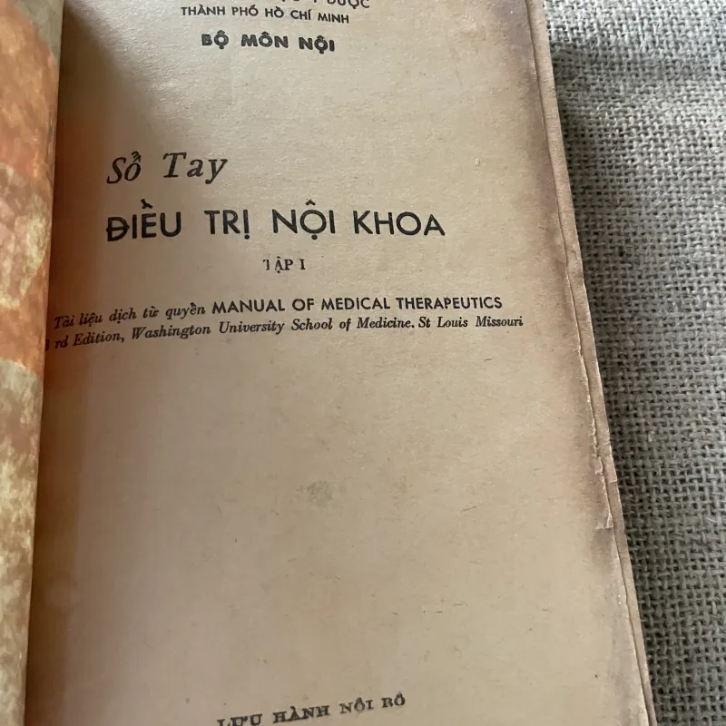 Sổ tay điều trị nội khoa tập 1, 1985 789601