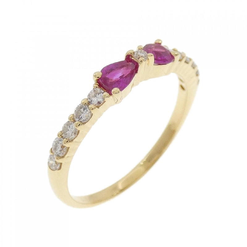 Nhẫn ruby hình ruy băng K18YG 0.31CT - Hàng hiệu chính hãng 850422