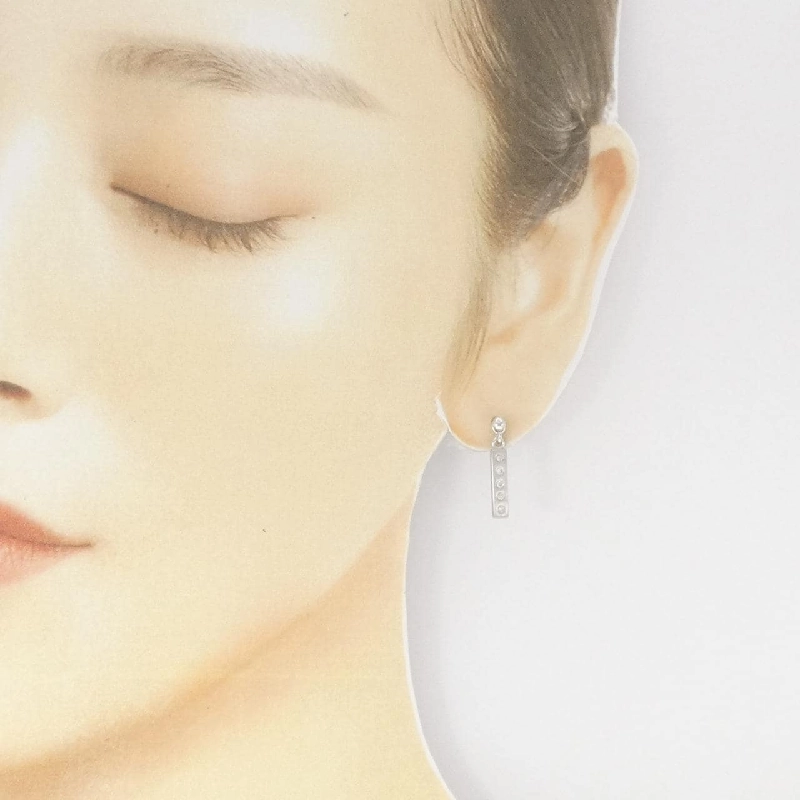 Bông tai kim cương 750WG/K18WG 0.20CT - Hàng hiệu Authentic 870681