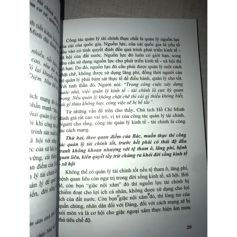 Quan điểm của chủ tịch Hồ Chí Minh về công tác tài chính  778319