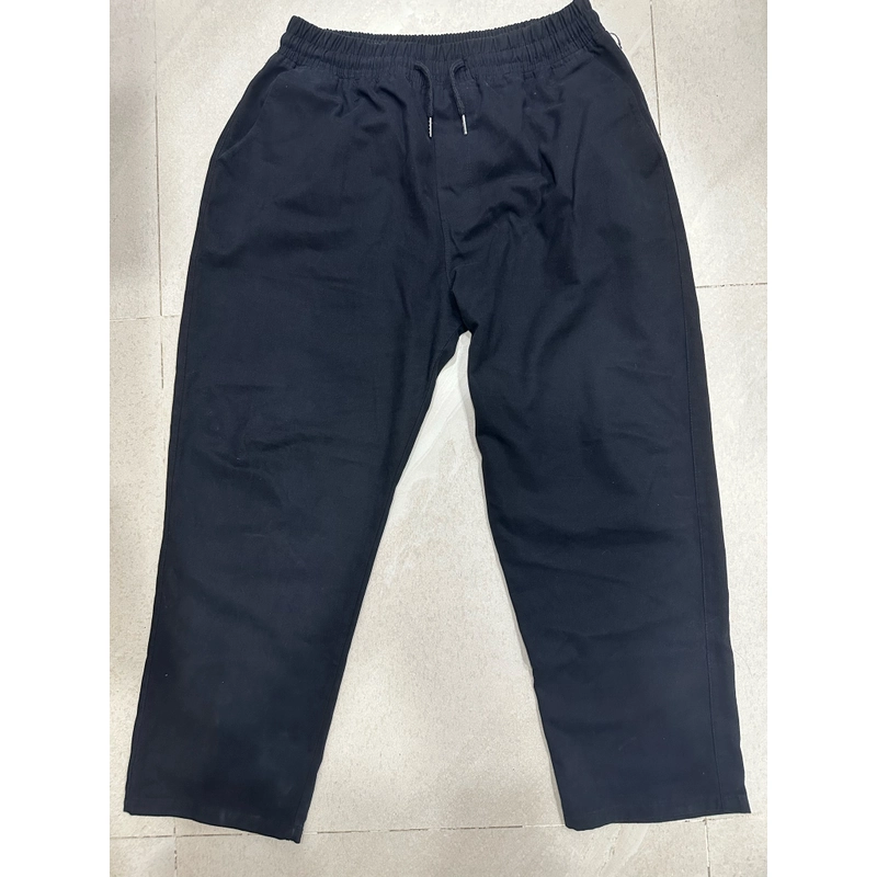 Quần kaki nam basic đen free size từ >70kg  458275