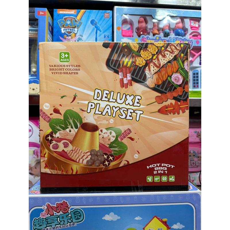 Bộ đồ chơi đồ hàng món ăn 20D2 lẩu nướng hot pot BBQ 2in1 118 chi tiết Deluxe Playset 270830