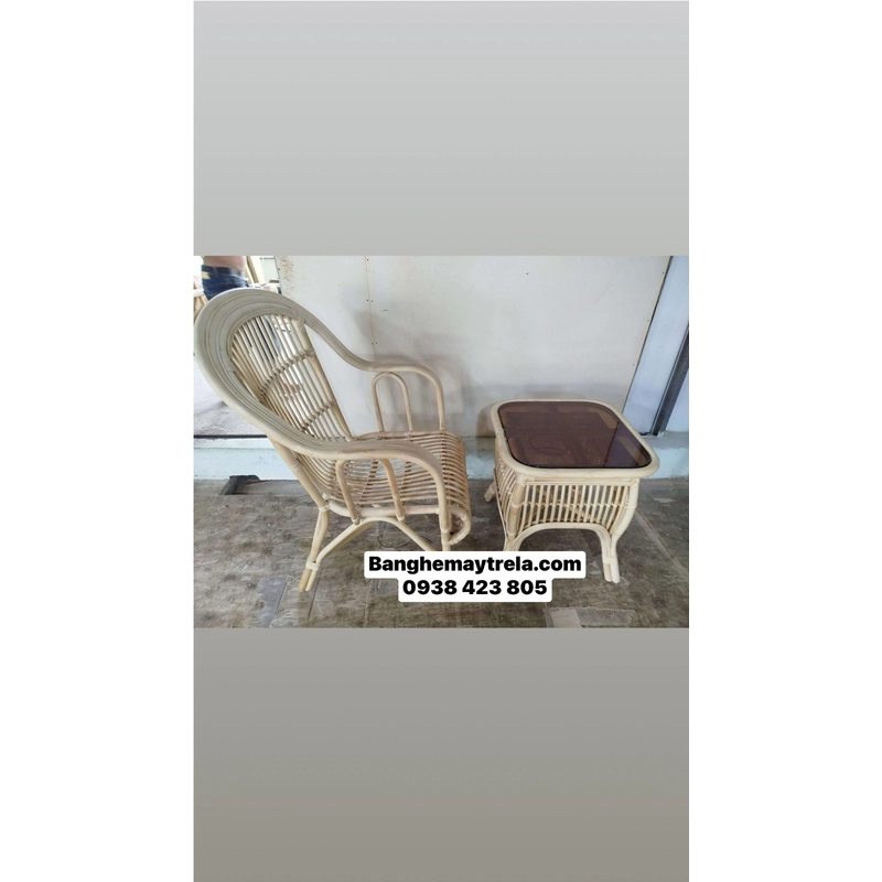 Bàn ghế mây tự nhiên phòng ngủ 497107