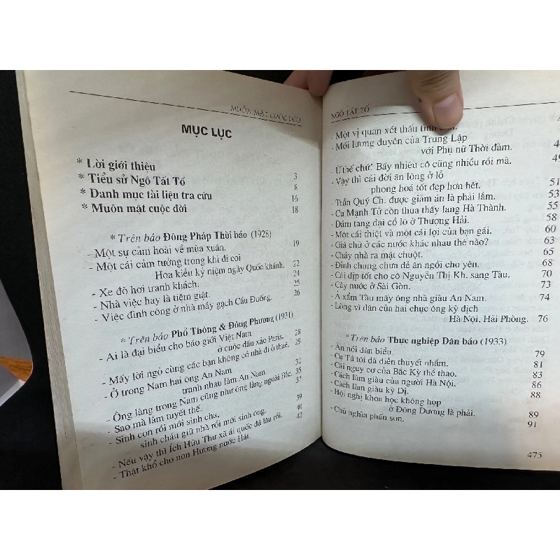 Muôn mặt cuộc đời - Ngô Tất Tố (2008), mới 70% (ố vàng) SBM1311 912445