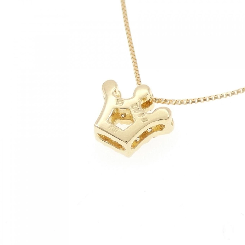 K18YG Vương miện Dây chuyền Kim cương 0.08CT - Hàng hiệu Chính hãng 859531