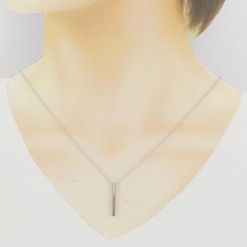 K18WG Dây chuyền kim cương 0.06CT - Hàng hiệu Authentic 860463