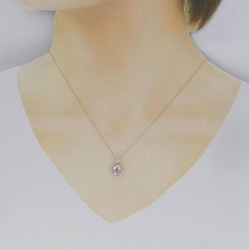 K18PG Morganite Necklace 0.80CT - Hàng hiệu Authentic 861745