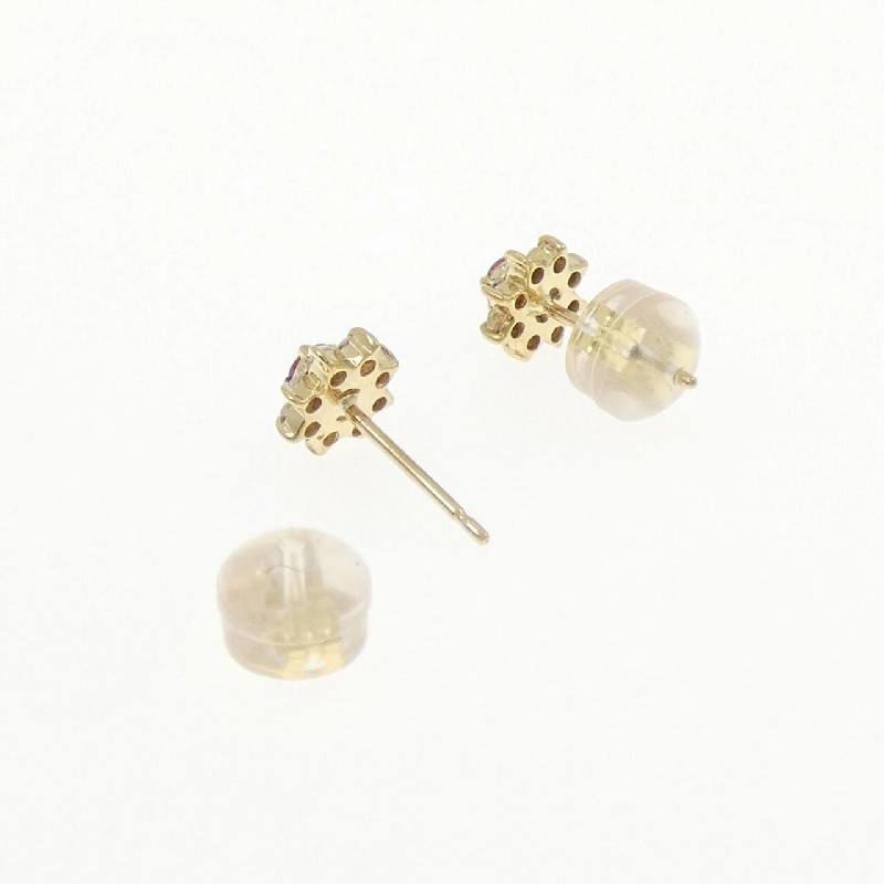 K18YG Bông tai Ruby - Hàng hiệu Chính hãng 870022