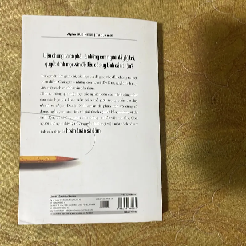 TƯ DUY NHANH VÀ CHẬM- DANIEL KAHNEMAN 614143
