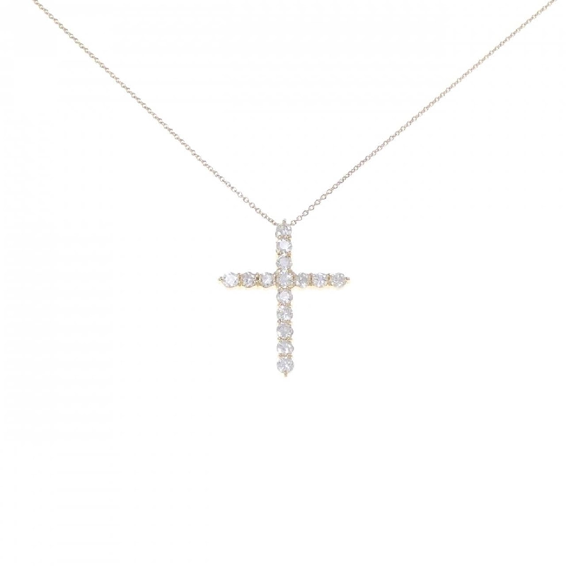 K18YG Dây chuyền kim cương hình chữ thập 1.00CT - Hàng hiệu Chính hãng 858483