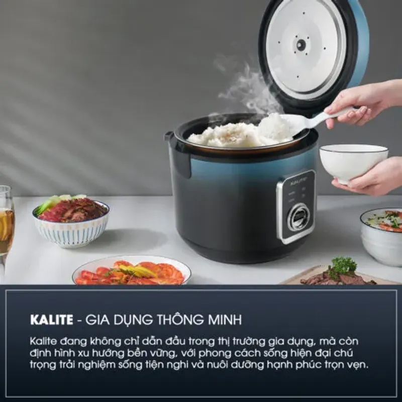 Nồi cơm điện KALITE KRC6018 – 700W, chống dính cao cấp, dung tích 1.8L 593906