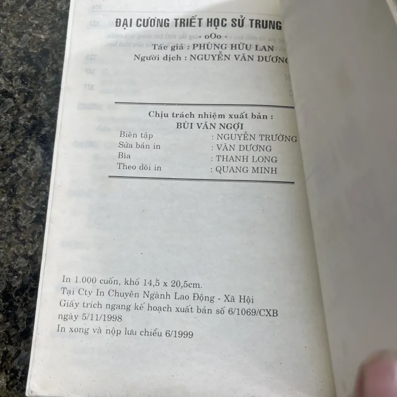 Đại cương triết học sử Trung Quốc Phùng Hữu Lan 780633