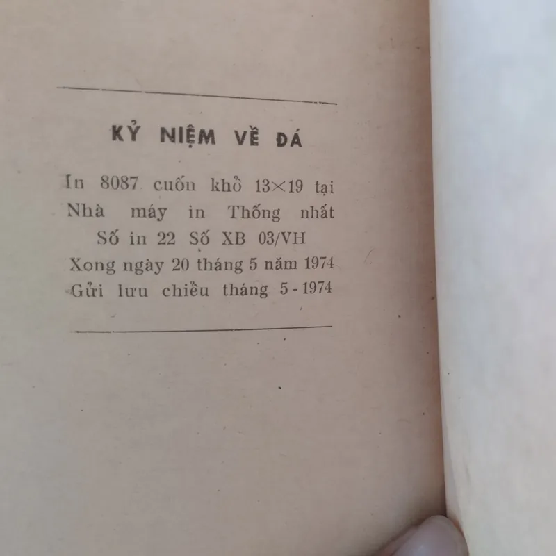 tác phẩm của A.E. Phéc-xman có tựa đề Kỷ Niệm Về Đá.
(1974) 573929