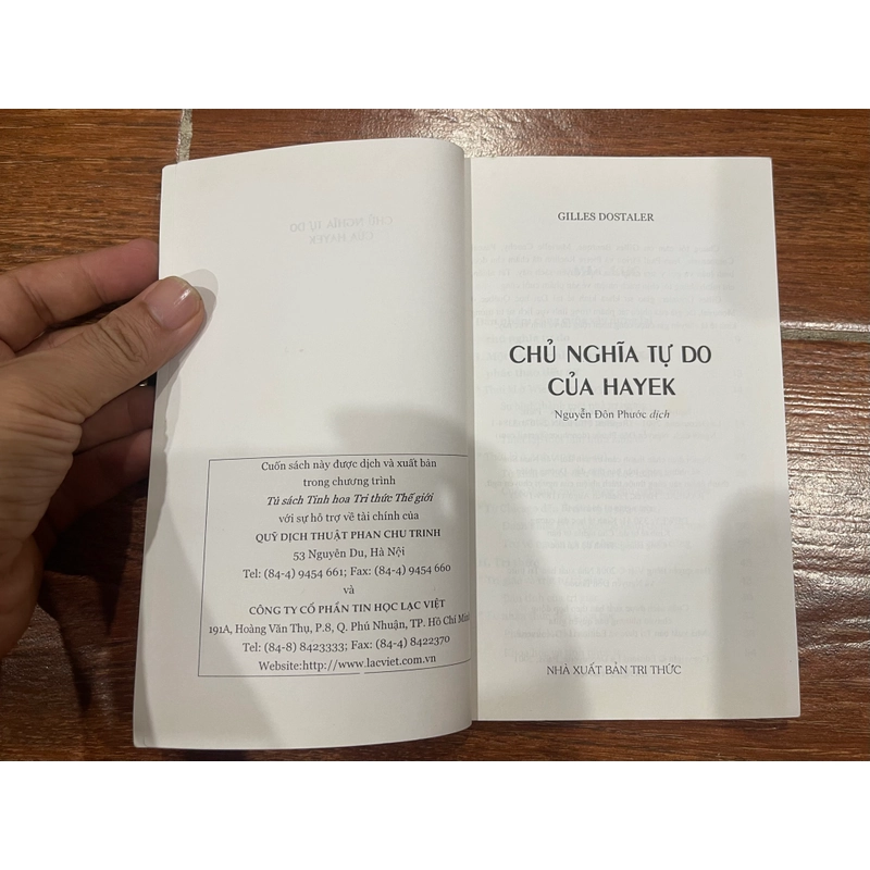 Chủ nghĩa tự do của HAYEK - Gilles Dostaler  (k1) 551795