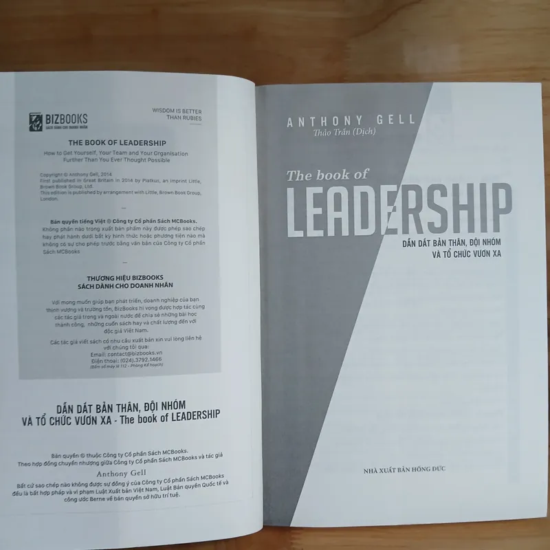 The Book Of Leadership (Dẫn Dắt Bản Thân, Đội Nhóm Và Tổ Chức Vươn Xa) - Anthony Gell 704193