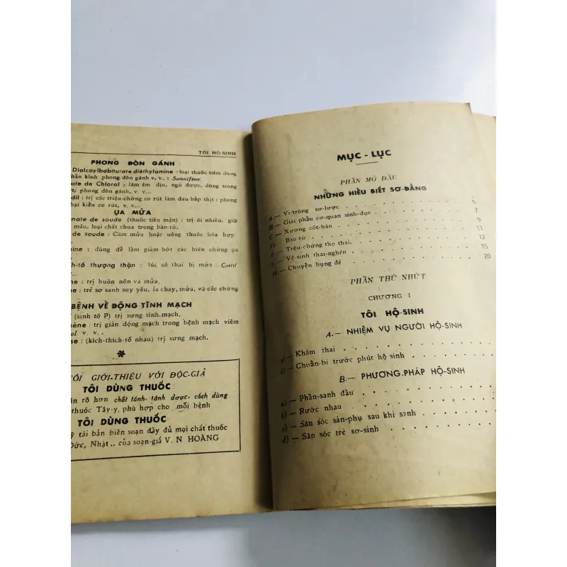 TÔI HỘ SINH Nguyên lý – thực nghiệm Sản khoa V.N. Hoàng & Linh-Ba 78 trang, NXB: 1970 796468