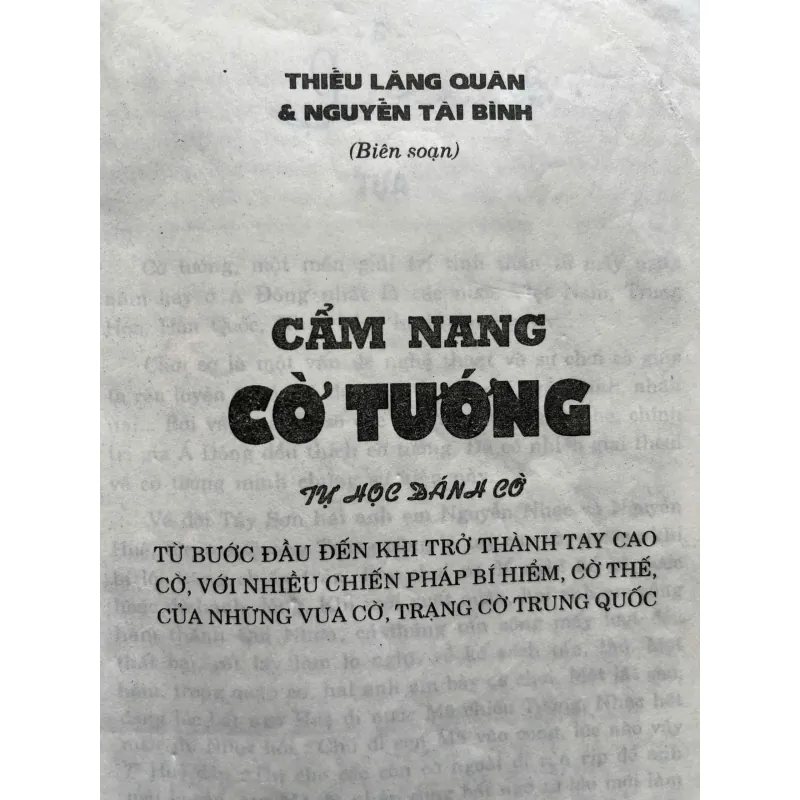 CẨM NANG CỞ TƯỚNG - TỰ HỌC ĐÁNH CỜ 759900