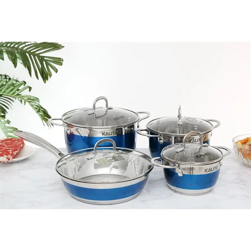 Bộ nồi chảo KALITE KL-336 inox cao cấp siêu bền đáy 5 lớp 735095