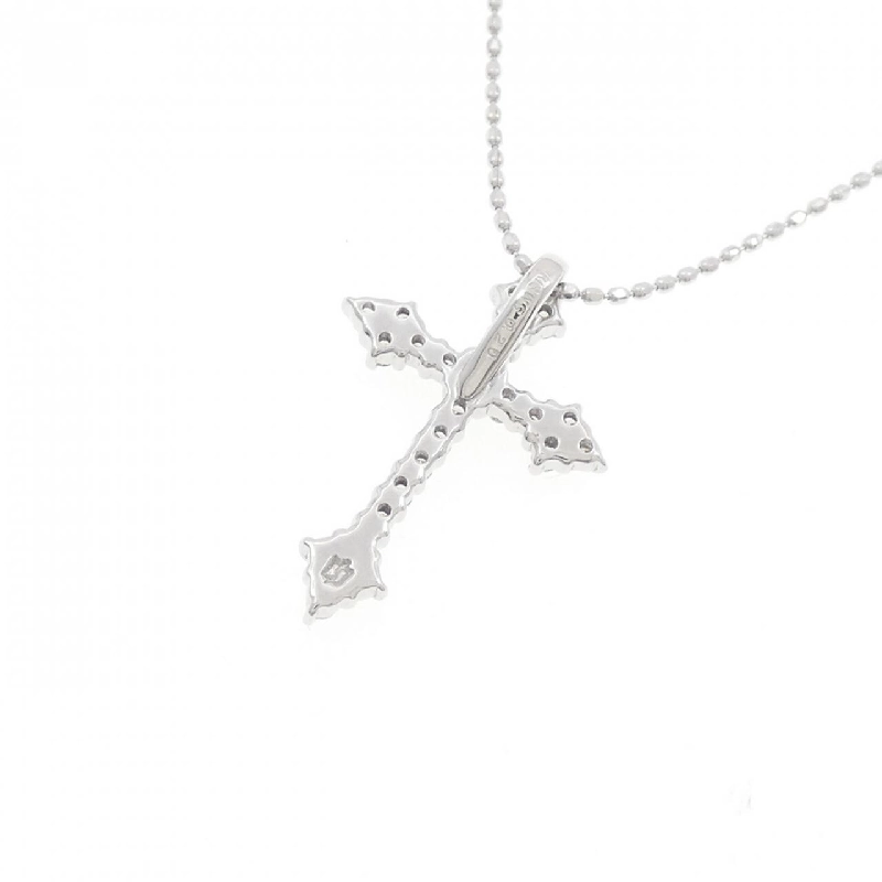 K18WG/750WG Dây chuyền kim cương chéo 0.20CT - Hàng hiệu Chính hãng 857968