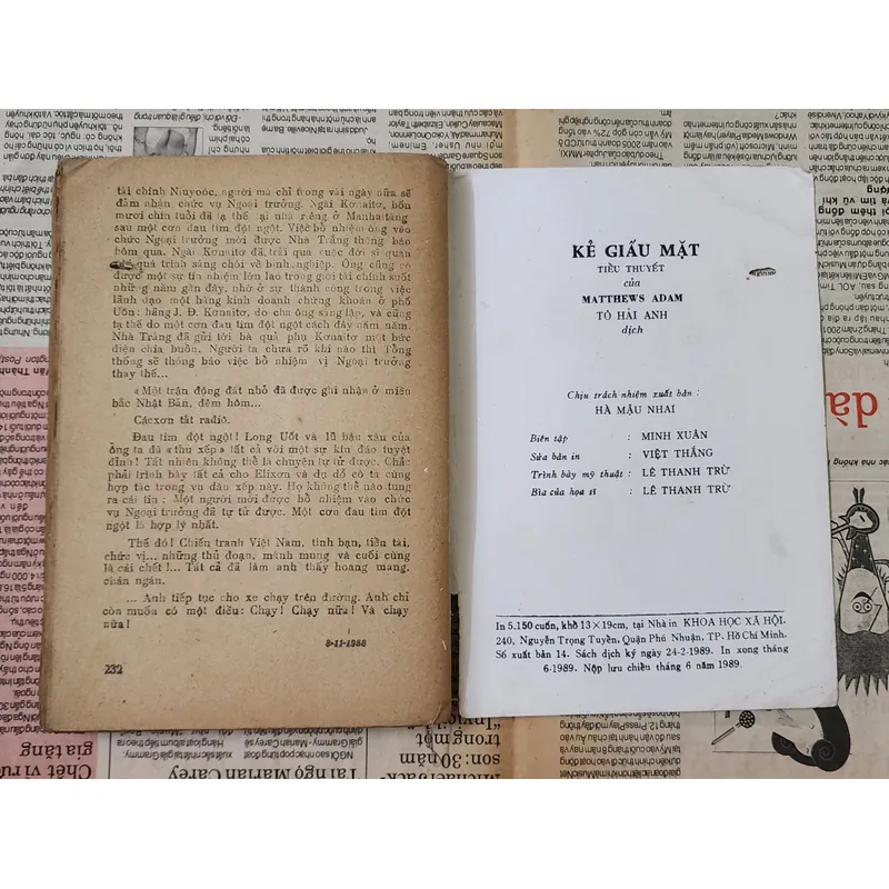 Kẻ giấu mặt - tiểu thuyết của Matthews Adam 716901