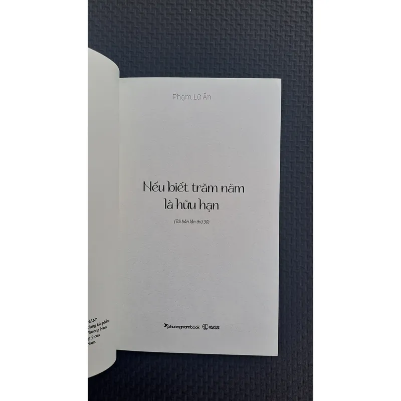 Nếu biết trăm năm là hữu hạn -  Phạm Lữ Ân  728836