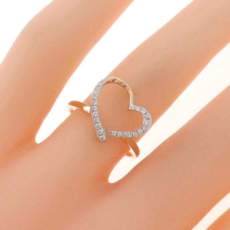 Nhẫn kim cương hình trái tim K18PG/K18WG 0.09CT - Hàng hiệu chính hãng 852739