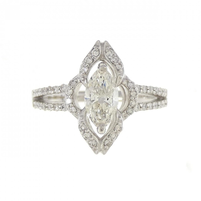 Nhẫn kim cương PT 0.498CT L SI2 cắt Marquise - Hàng hiệu Authentic 879483