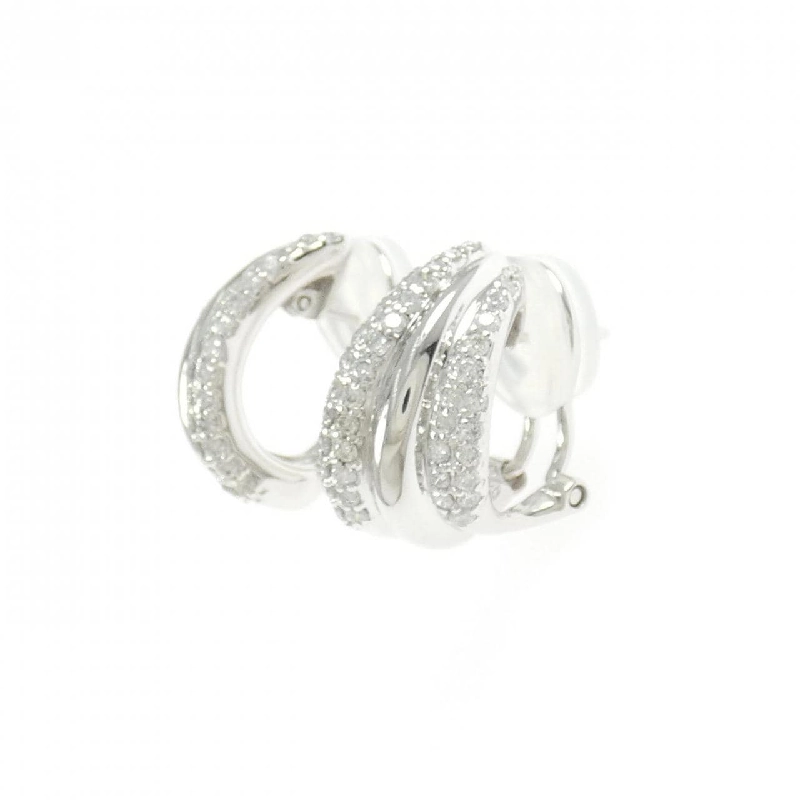 K18WG Bông tai/Khuyên tai kim cương 0.70CT - Hàng hiệu Chính hãng 868850