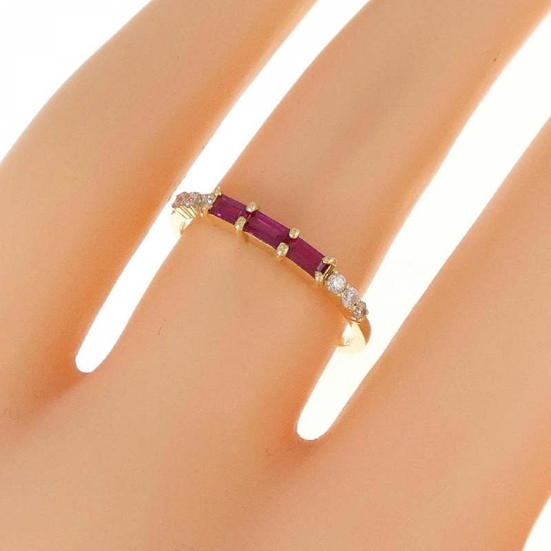 【Sản phẩm mới】Nhẫn ruby K18YG 0.25CT 673685