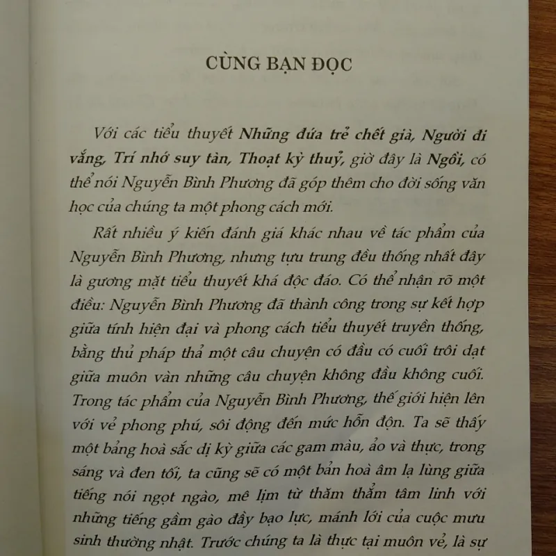 NGỒI tiểu thuyết của Nguyễn Bình Phương 999129