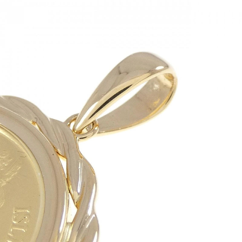 K18YG(枠) Đồng xu mặt dây chuyền - Hàng hiệu Authentic 870521