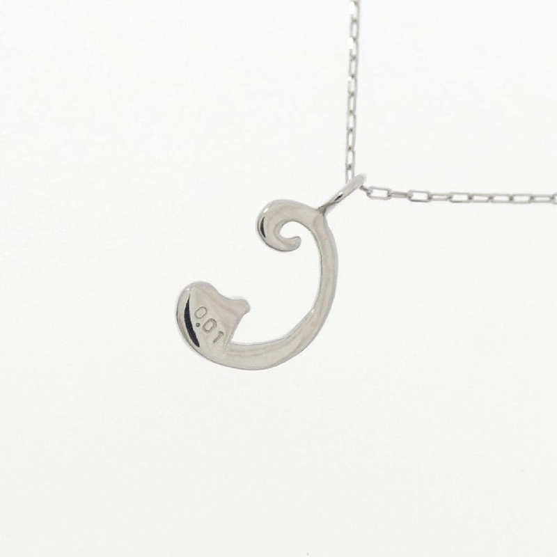 K10WG Chữ cái C Dây chuyền kim cương 0.01CT - Hàng hiệu Chính hãng 857626