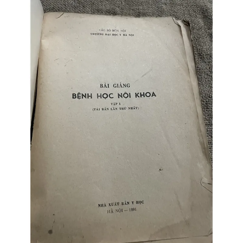 Bài giảng bệnh học nội khoa tập một 791844