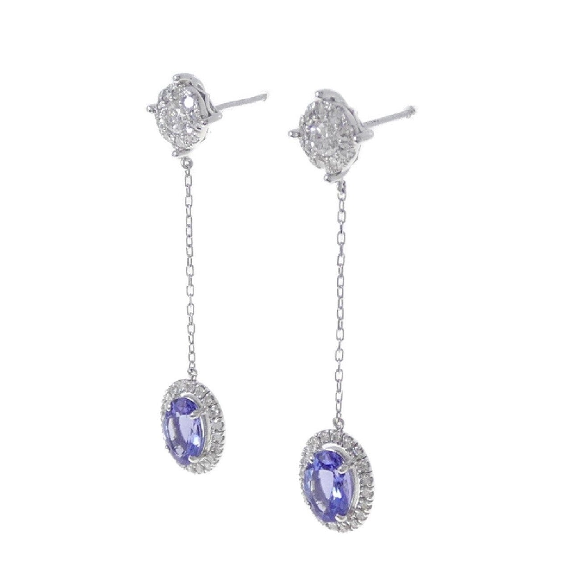 Bông tai Tanzanite K18WG 1.53CT - Hàng hiệu Chính hãng 874676