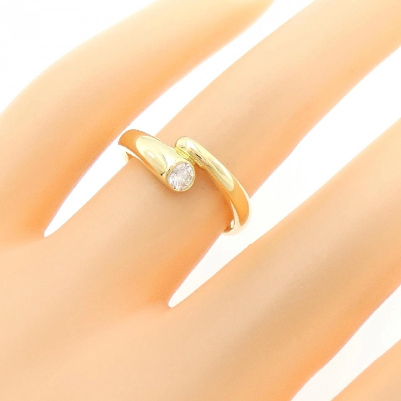 Nhẫn kim cương K18YG 0.17CT 667738