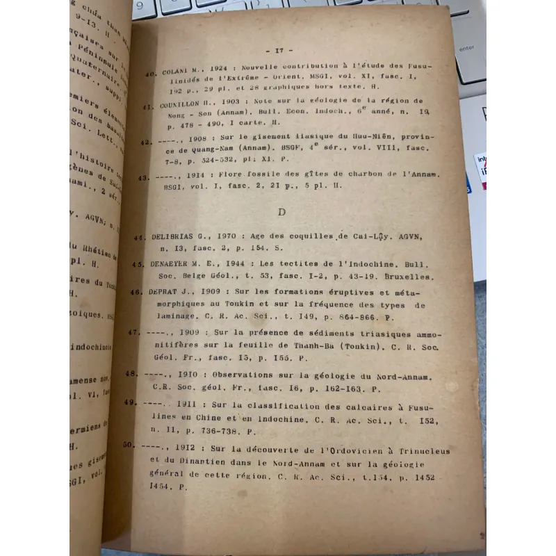 THƯ MỤC ĐỊA TẦNG VÀ CỔ SINH VẬT VIỆT NAM 1882 - 1982 (ĐẶNG TRẦN HUYÊN) 931192