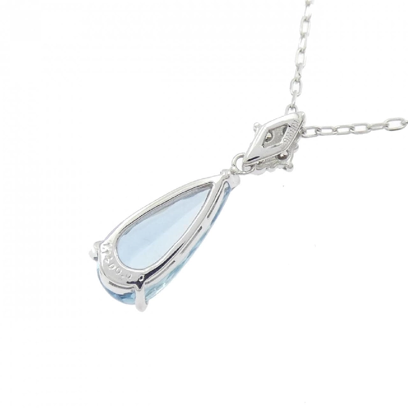 K18WG Aquamarine Necklace 1.14CT - Hàng hiệu Authentic 858803