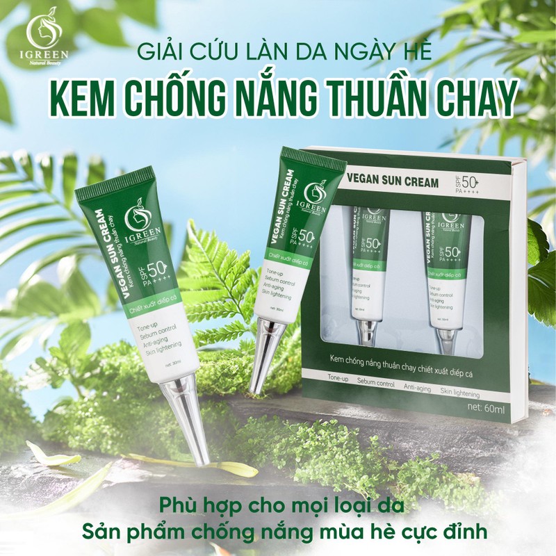 Set Kem chống nắng thuần chay IGREEN 140572