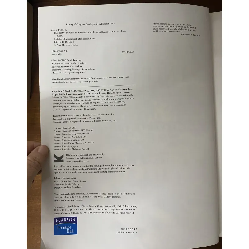 The Creative Impulse: An Introduction to the Arts" (ấn bản thứ 7)-Dennis J. Sporre 1024276