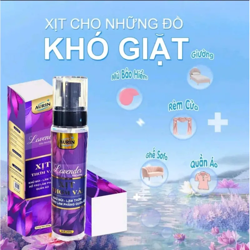 Nước Xịt Thơm Vải AURIN chai 200g Hương Thiên Nhiên Giúp Làm Thơm, Khử Mùi Âm Mốc Hiệu Quả 1025411