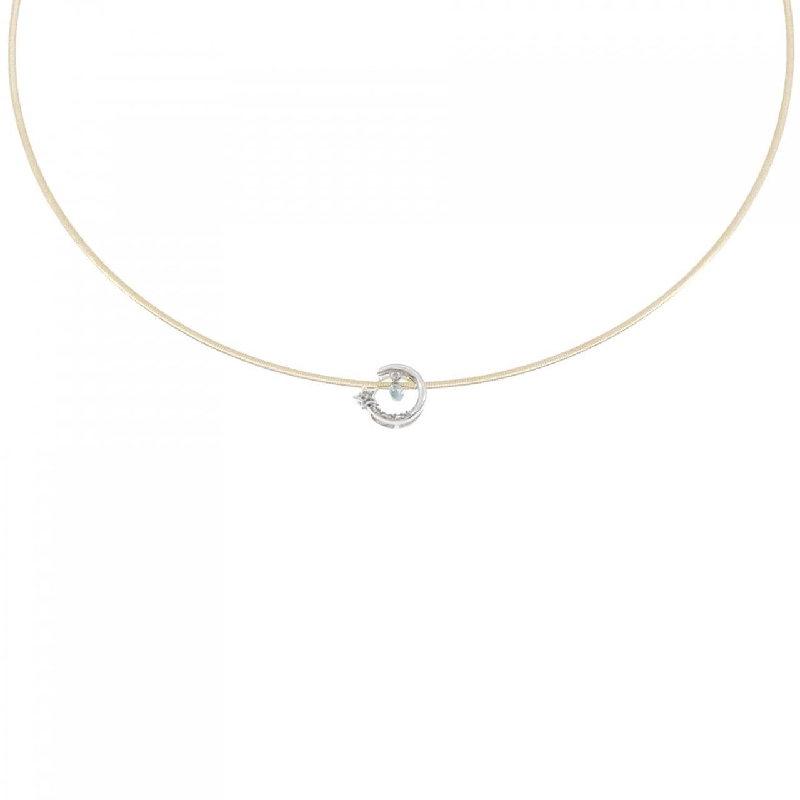 Dây chuyền kim cương hình mặt trăng và ngôi sao K18WG/K18YG 0.07CT - Hàng hiệu Chính hãng 861890