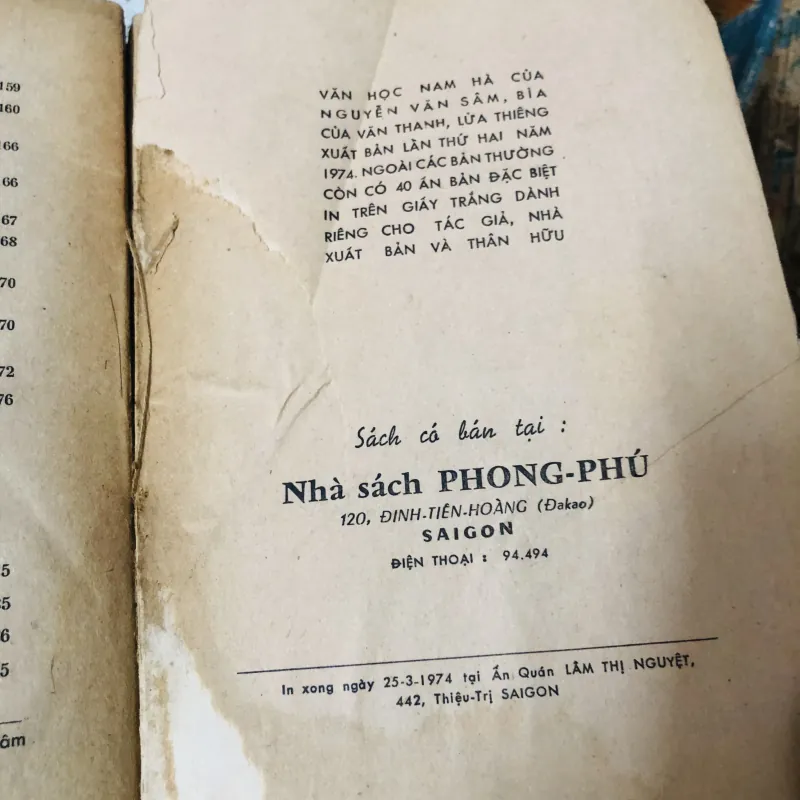 VĂN HỌC NAM HÀ – Nguyễn Văn Sâm 1974 799109