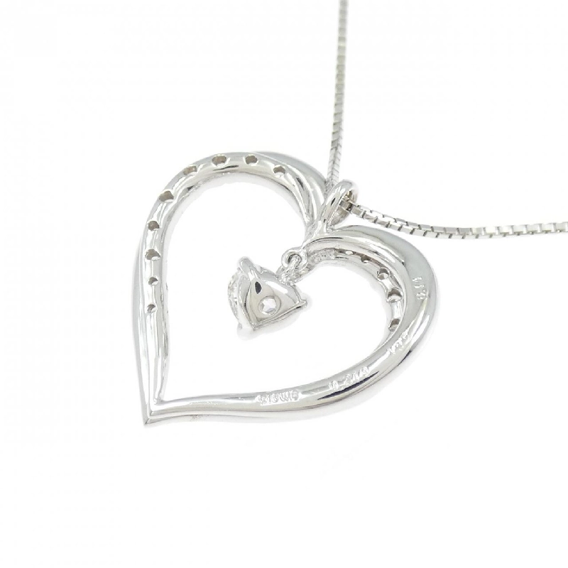 K18WG Dây chuyền kim cương hình trái tim 0.219CT - Hàng hiệu Chính hãng 859487
