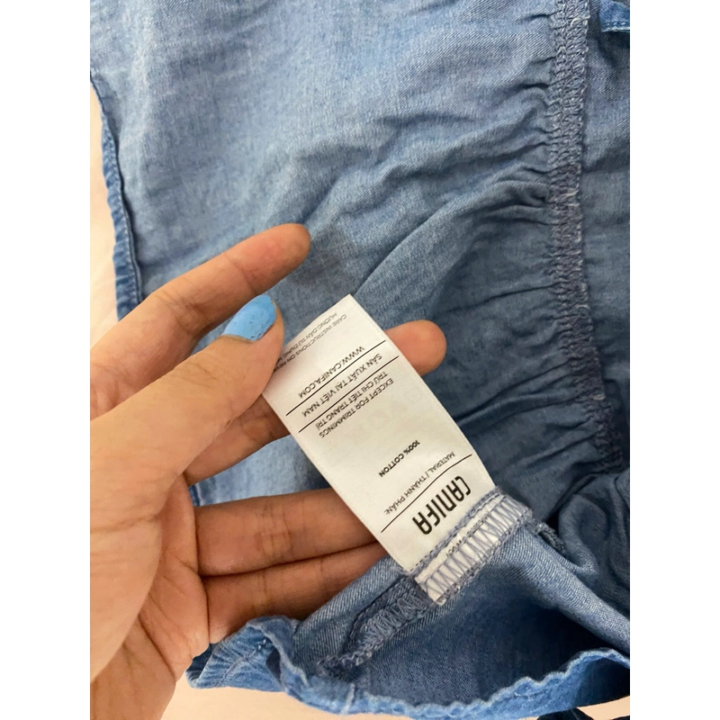 Áo CANIFA size M chi tiết đan dây trước 100% cotton 509824