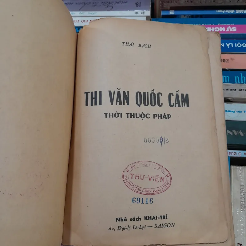 THI VĂN QUỐC CẤM THỜI PHÁP - THÁI BẠCH 760912